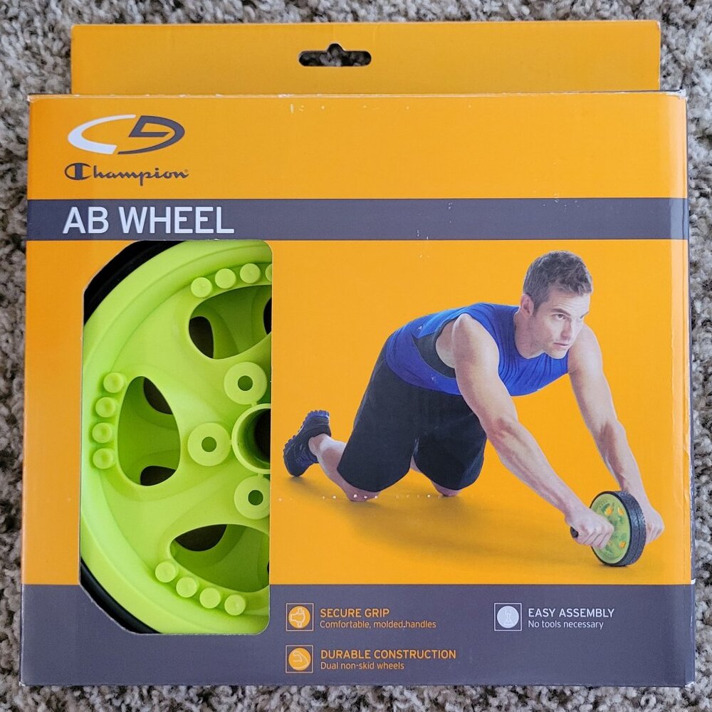 Champion Ab Wheel Roller Secure Grip Work Out Gym Equipment Durable Construction